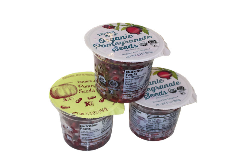 Trader Joe's containers with sustainable lidding film