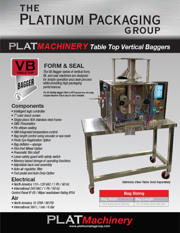 Table Top Vertical Baggers - Form & Seal
