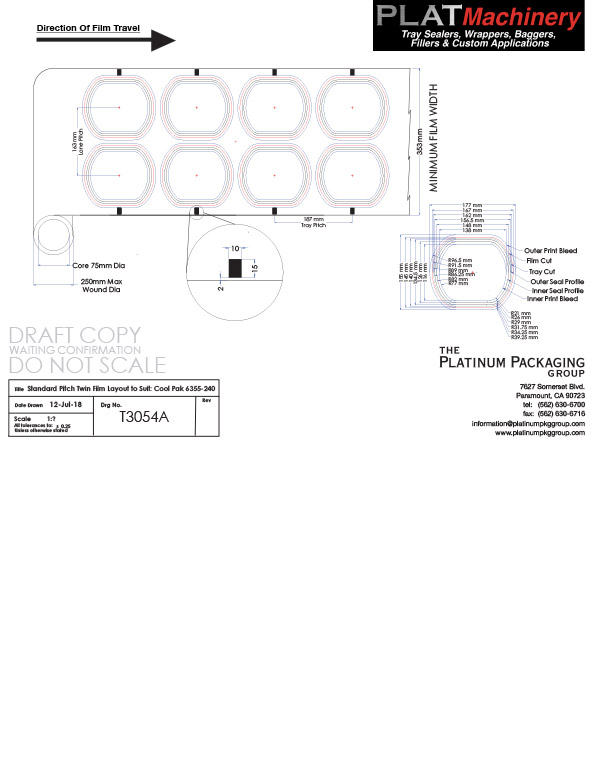 Standard Pitch Twin Film Layout
