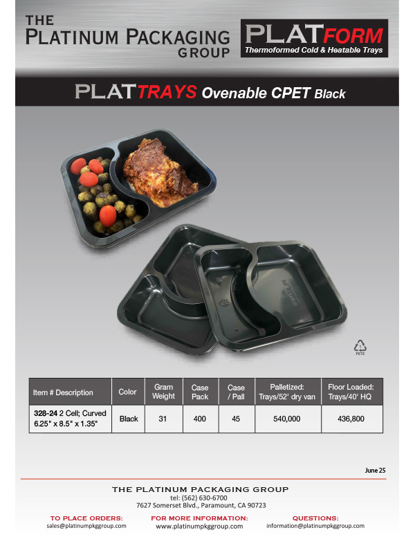 OVENABLE CPET Black TRAYS