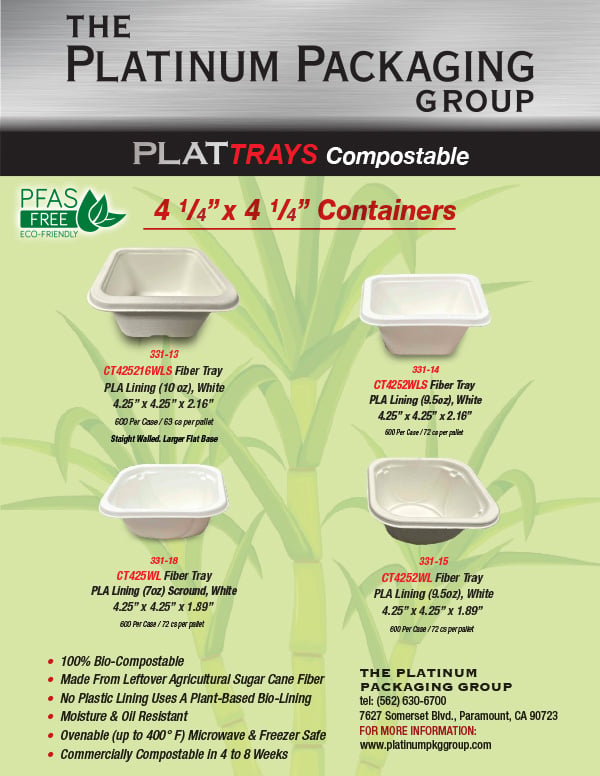 4x4 Entree Containers