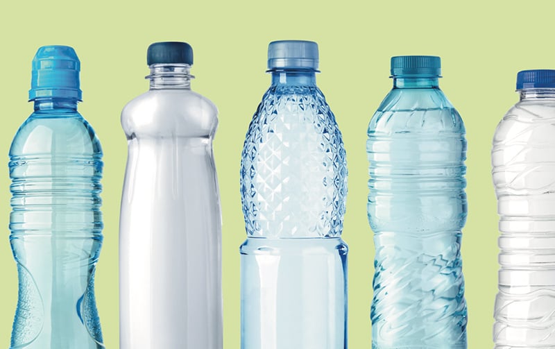 plastic water bottles